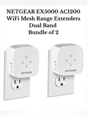 NETGEAR EX5000 AC1200 WiFi Mesh Range Extenders Bundle of 2 Dual Band